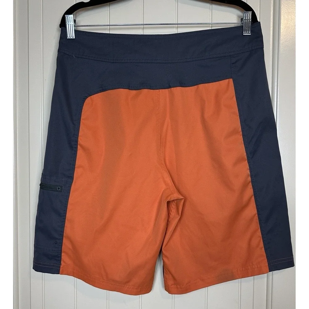REI Swim Trunks Mens 34 Orange Gray‎ Board Shorts Bathing Suit Mens Swimming